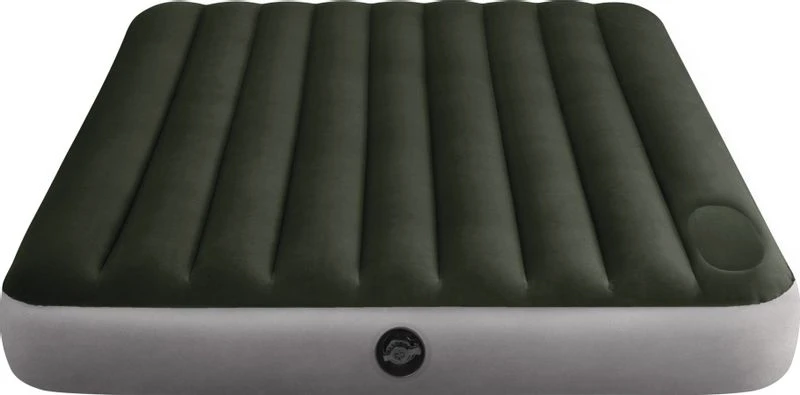 Intex Downy Luchtbed - Tweepersoons - Ingebouwde Voetpomp